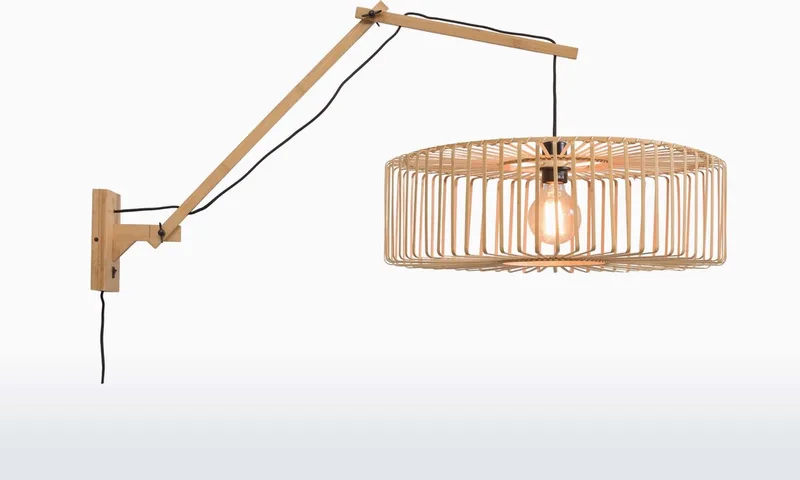 Wandlamp Bromo - Bamboe - 105x60x55cm - Binnen Scandinavisch,Bohemian van GOOD&MOJO in Bruin – productfoto