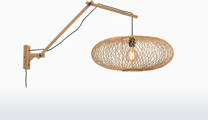 Wandlamp Cango - Bamboe - 105x60x60cm - Binnen Scandinavisch,Bohemian by GOOD&MOJO in Brown – product photo