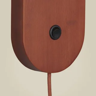 wandlamp Java, glas/bamboe, stekker by GOOD&MOJO in Brown – product photo 5 of 5