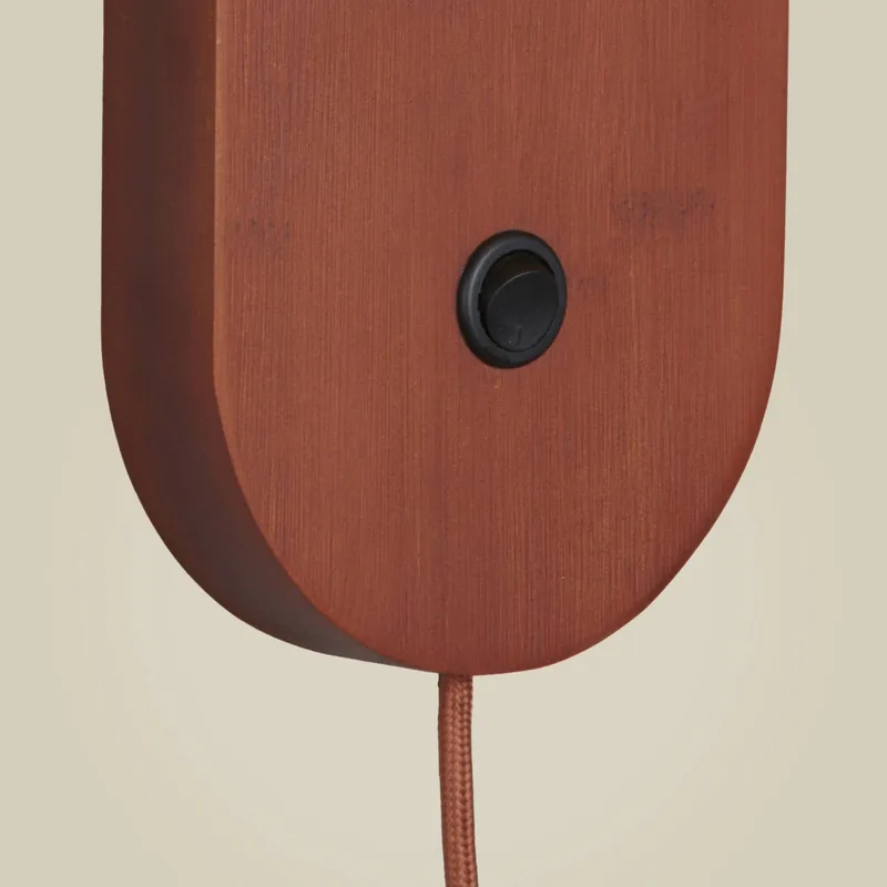 wandlamp Java, glas/bamboe, stekker by GOOD&MOJO in Brown – product photo 5 of 5