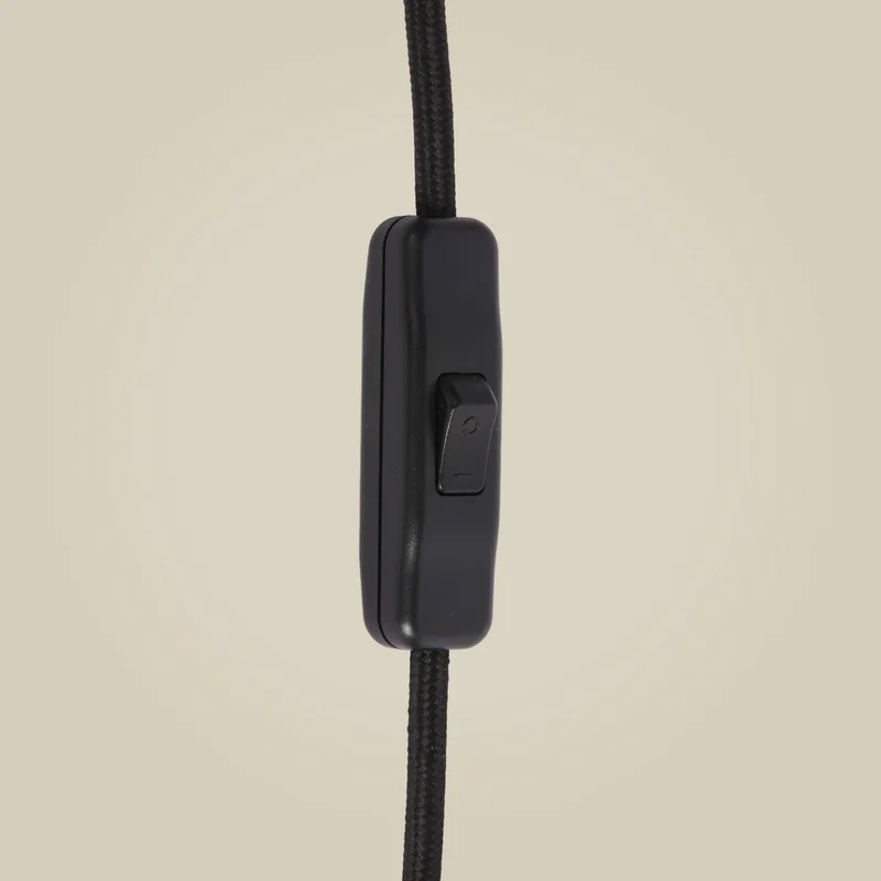 wandlamp Java, glas/bamboe, stekker by GOOD&MOJO in Black – product photo 4 of 5