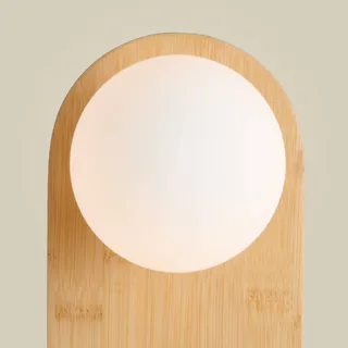 wandlamp Java, naturel, glas/bamboe, stekker by GOOD&MOJO in Natural – product photo 4 of 5