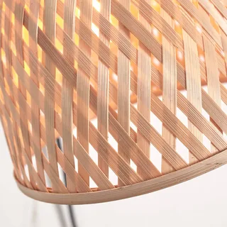wandlamp Java, naturel, stekker, bamboe by GOOD&MOJO in Natural, Black – product photo 4 of 5