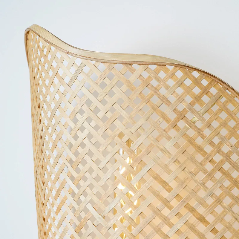 wandlamp Kinabalu, naturel, 50 cm, bamboe stekker van GOOD&MOJO in Natuurlijk bamboe – productfoto 4 van 5