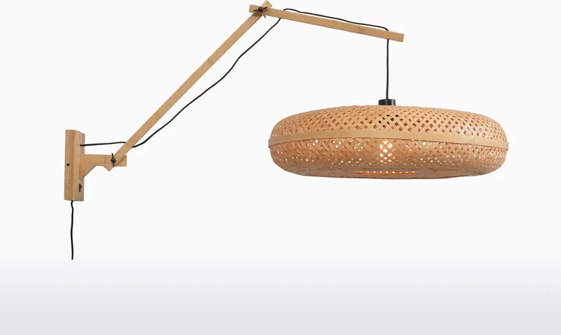 Wandlamp Palawan - Bamboe - 105x60x55cm - Binnen Scandinavisch,Bohemian van GOOD&MOJO in Bruin – productfoto
