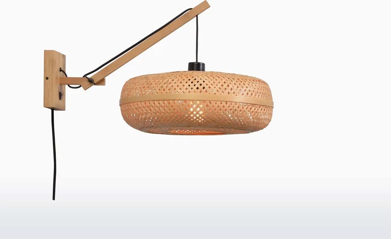 Wandlamp Palawan - Bamboe - 55x40x45cm - Binnen Scandinavisch,Bohemian by GOOD&MOJO in Brown – product photo