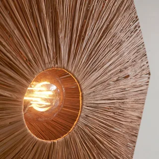 wandlamp Panama, bruin, Ø 45 cm, stekker fra GOOD&MOJO i Brun, Sort – produktbillede 5 af 5