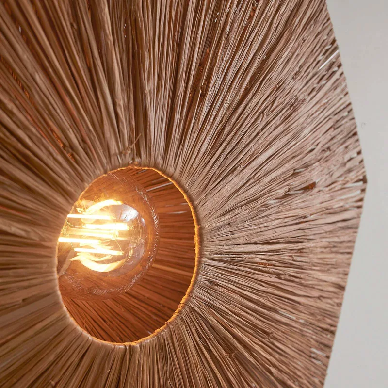 wandlamp Panama, bruin, Ø 45 cm, stekker fra GOOD&MOJO i Brun, Sort – produktbillede 5 af 5