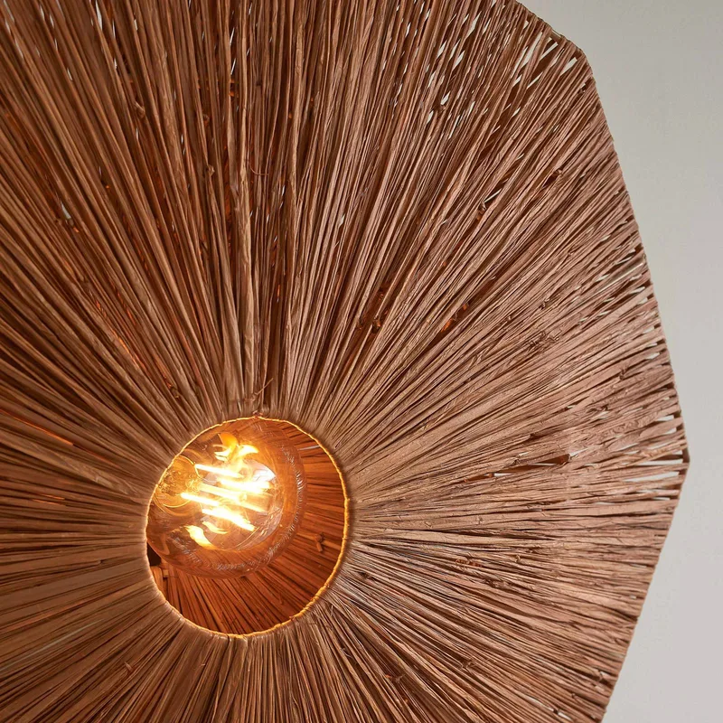 wandlamp Panama, bruin, Ø 65 cm, stekker by GOOD&MOJO in Brown, Black – product photo 5 of 5