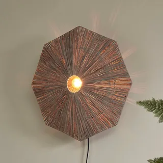 wandlamp Panama, donkergrijs, Ø 65 cm, stekker by GOOD&MOJO in Dark grey, Black – product photo 1 of 5