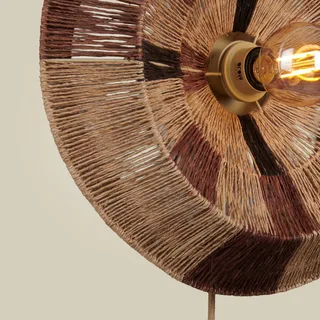 wandlamp Serengeti, Ø 45 cm, bruin, jute, stekker by GOOD&MOJO in Brown, Natural – product photo 4 of 5
