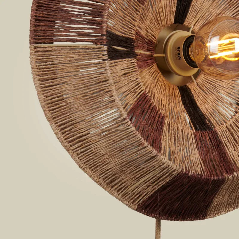 wandlamp Serengeti, Ø 45 cm, bruin, jute, stekker by GOOD&MOJO in Brown, Natural – product photo 4 of 5