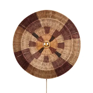 wandlamp Serengeti, Ø 60 cm, bruin, jute, stekker van GOOD&MOJO in Bruin, Naturel – productfoto 5 van 5