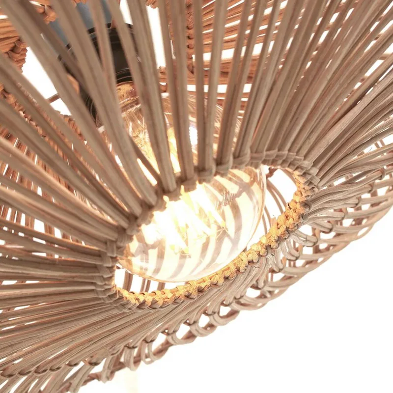 Zanzibar plafondlamp, Ø 55 cm, naturel by GOOD&MOJO in Natural, Black – product photo 4 of 5