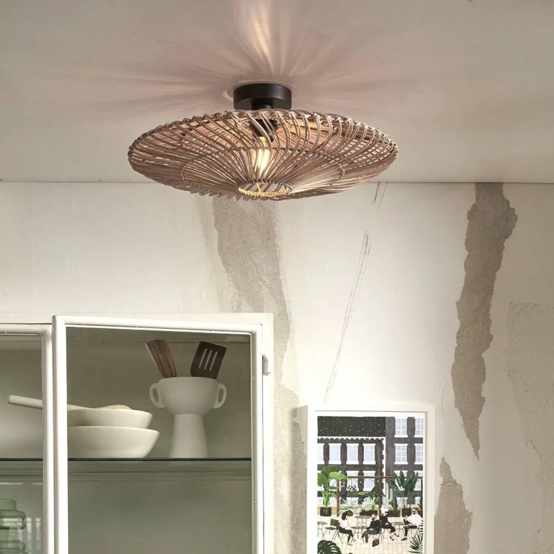 Zanzibar plafondlamp, Ø 55 cm, naturel by GOOD&MOJO in Natural, Black – product photo 2 of 5