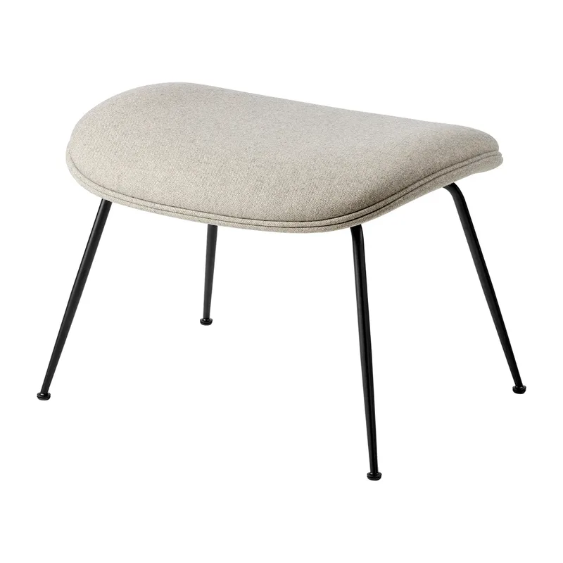 Beetle Ottoman Fußhocker fully upholstered conic base Plain 0025-black by GUBI – product photo