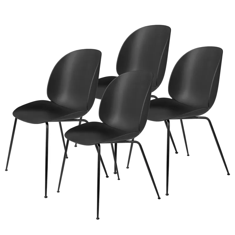 Beetle Stuhl schwarze Stuhlbeine 4er Pack Black de GUBI – photo du produit