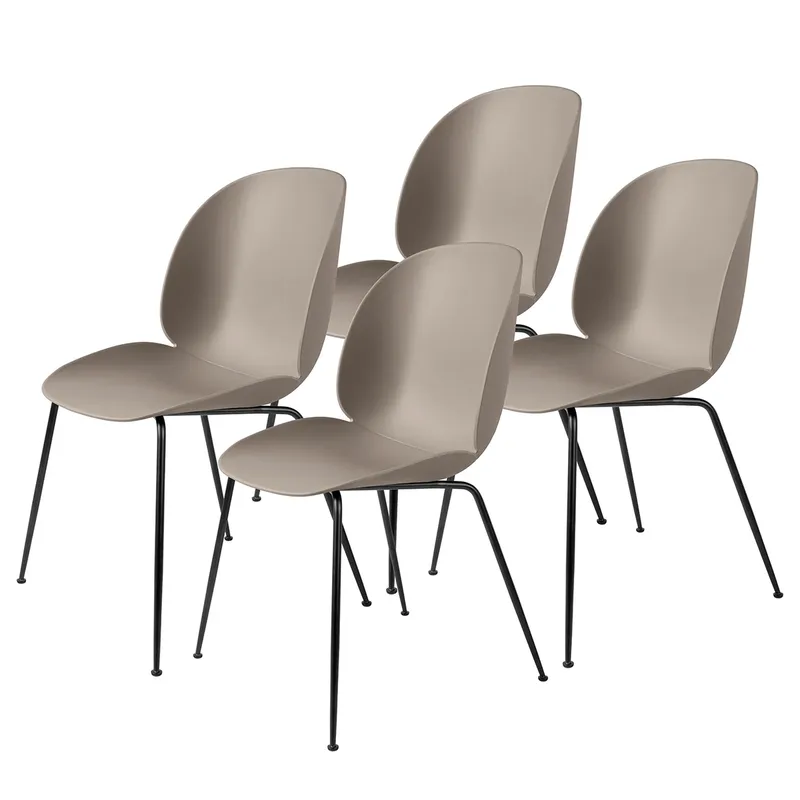 Beetle Stuhl schwarze Stuhlbeine 4er Pack New Beige by GUBI – product photo