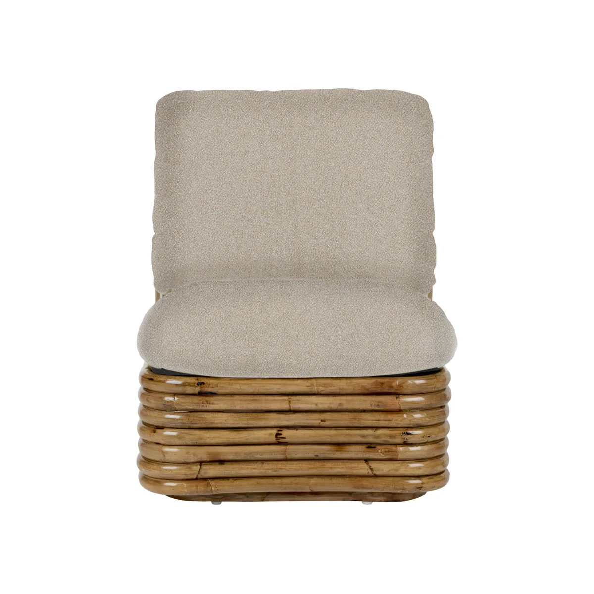 Gepolsterter Sessel Bohemian 72 - Beige - Rattan - Designer Gabriella Crespi de GUBI – photo du produit