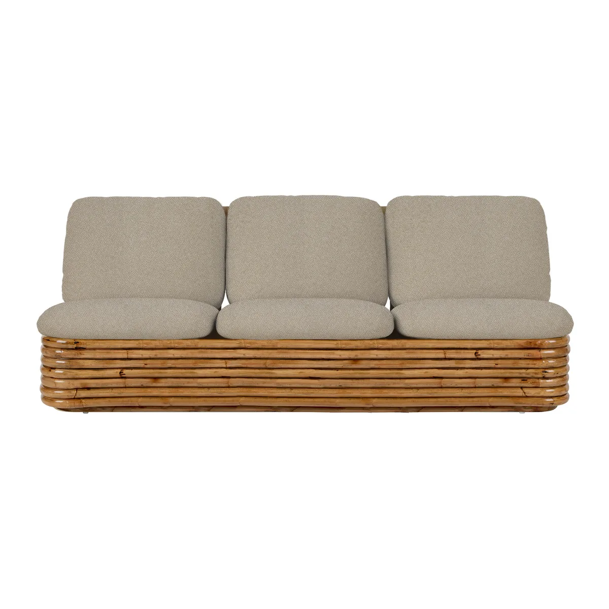 Sofa 3 Sitzer und mehr Bohemian 72 - Beige - Rattan - Designer Gabriella Crespi van GUBI – productfoto