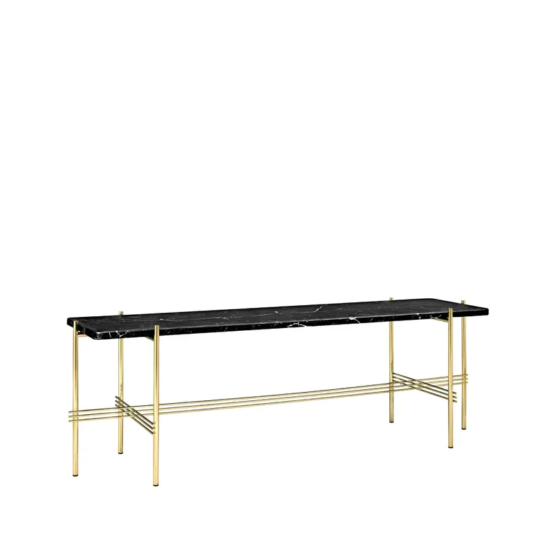 TS Console 1 Konsolentisch Marmor Schwarz, Messinggestell från GUBI – produktbild