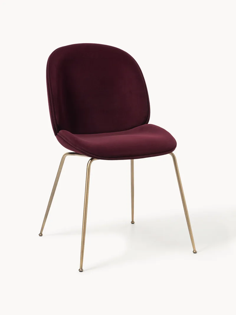 WESTWING x GUBI, Fluwelen eetkamerstoel Beetle by Delia Lachance by GUBI – product photo