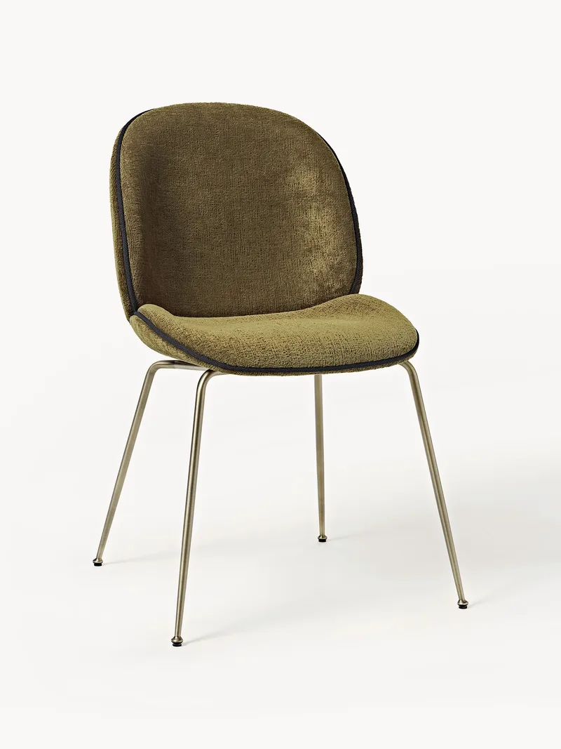 WESTWING x GUBI, Gestoffeerde eetkamerstoel Beetle by Delia Lachance van GUBI – productfoto
