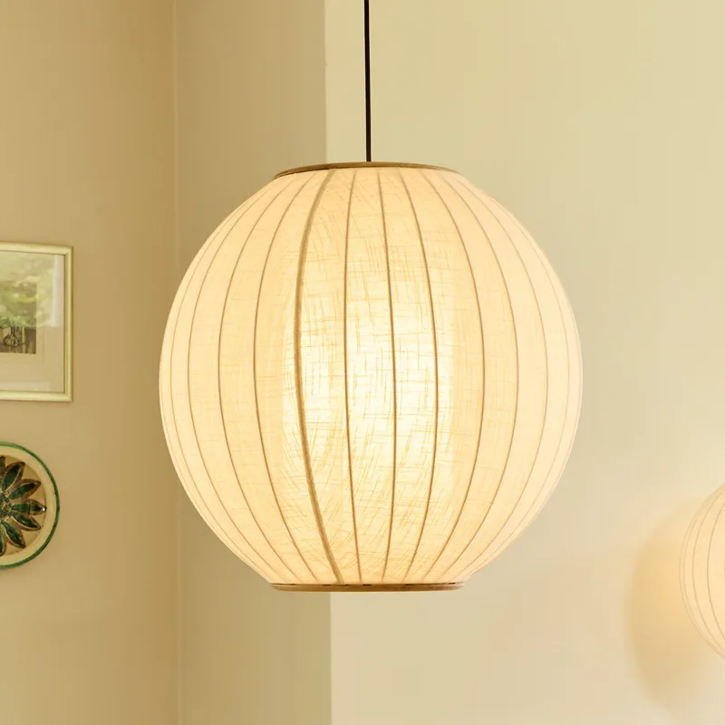 BALLON hanglamp, crème, Ø 70 cm, linnen, E27 von Halo Design – Produktfoto