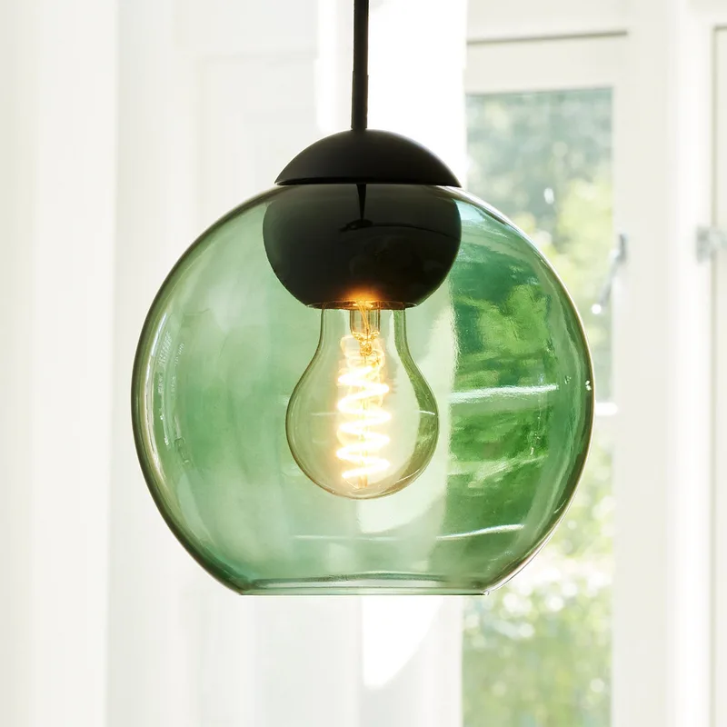BUBBLES hanglamp, groen, Ø 18 cm, glas, E27 van Halo Design – productfoto