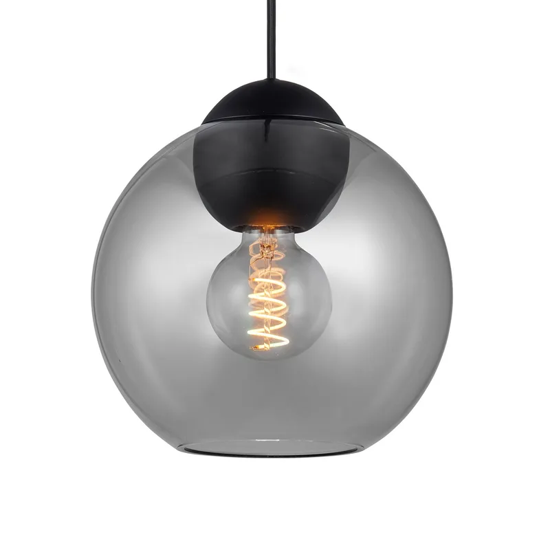 BUBBLES hanglamp, rookgrijs Ø 24 cm glas E27 van Halo Design – productfoto