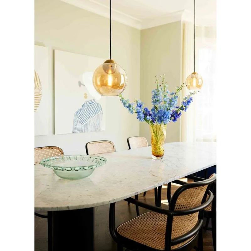 Bubbles Mini Hanglamp Ø14 G9 Amber de Halo Design – photo du produit
