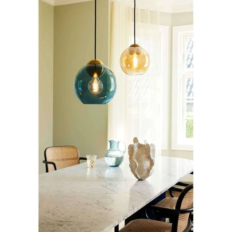 Bubbles Mini Hanglamp Ø14 G9 Blue de Halo Design – photo du produit