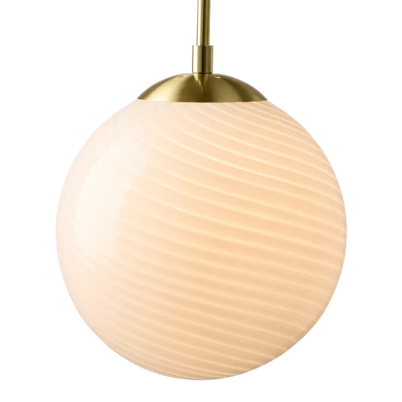CANDY BALL hanglamp, opaal/oud messing Ø 30 cm by Halo Design – product photo