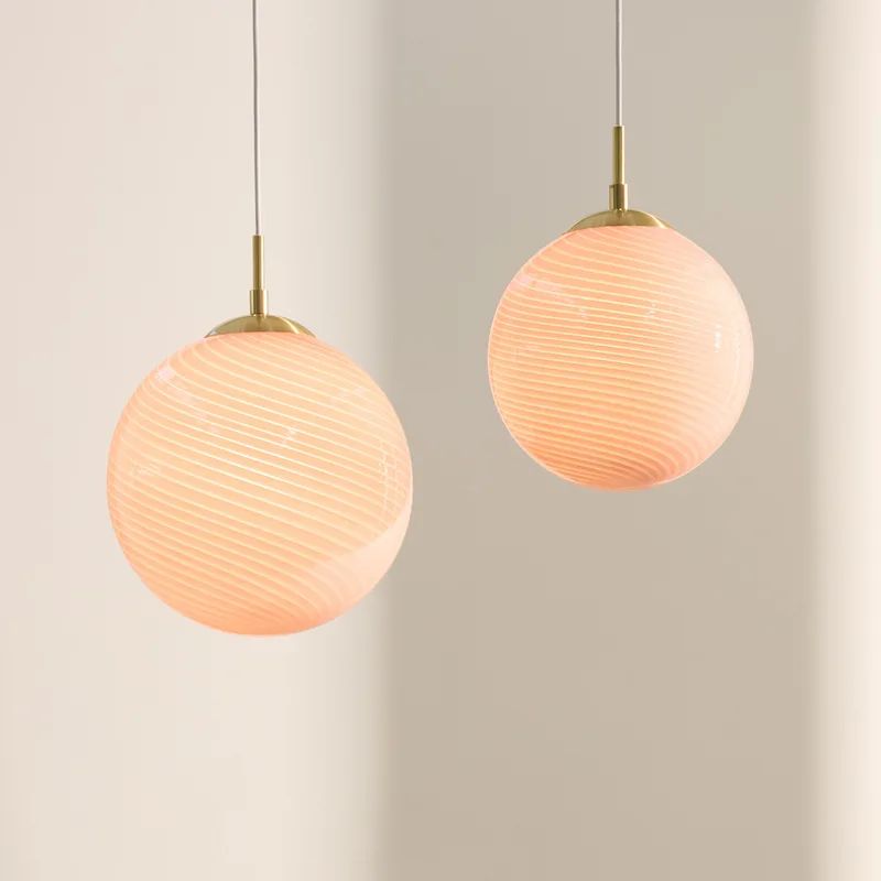 CANDY BALL hanglamp, roze/oudkoper Ø 25 cm by Halo Design – product photo