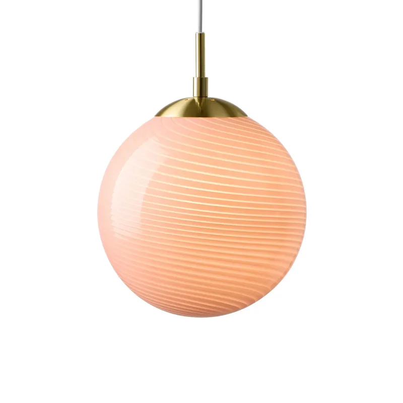 CANDY BALL hanglamp, roze/verouderd messing Ø 20 cm by Halo Design – product photo