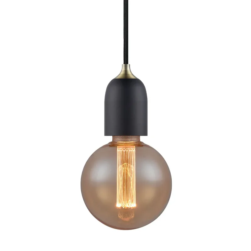 CLASSIC hanglamp zwart/messing Ø 5 cm E27 de Halo Design – photo du produit