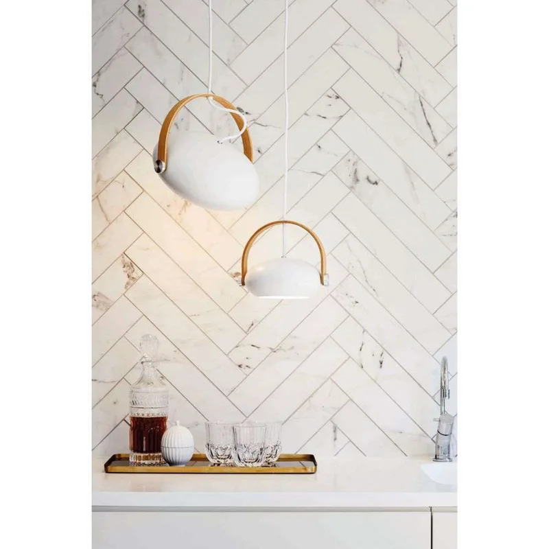 D.C Hanglamp Ø18 White/Oak fra Halo Design – produktbillede
