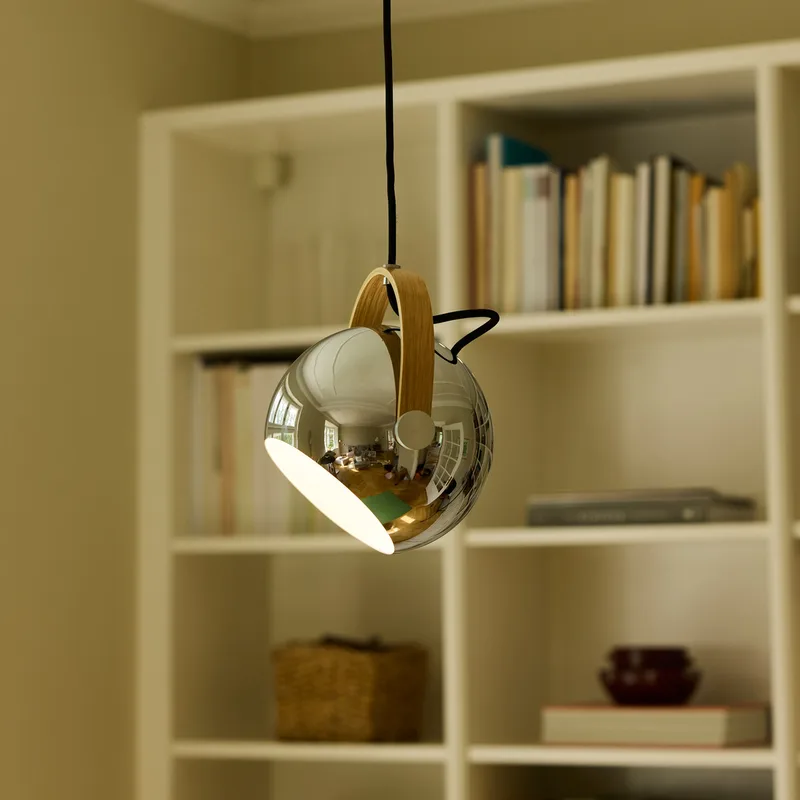 DC hanglamp, chroomkleurig, Ø 18 cm, metaal fra Halo Design – produktbillede