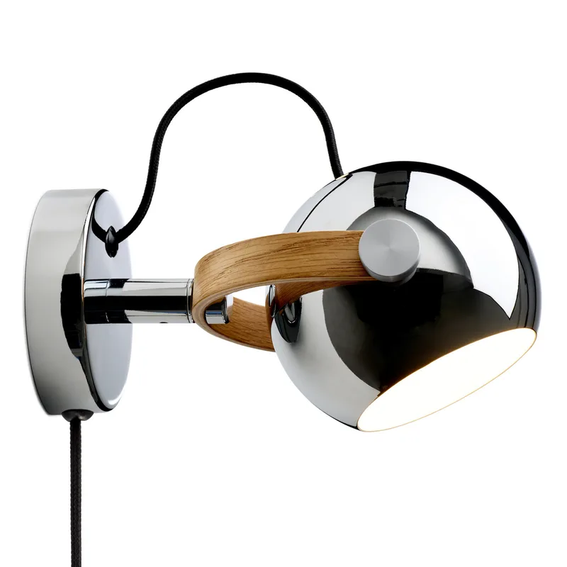 DC wandlamp, chroomkleurig, Ø 12 cm, metaal by Halo Design – product photo