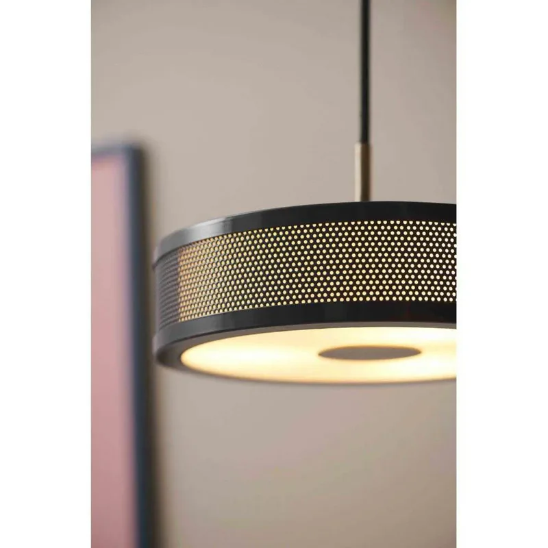 Frame 3 hanglamp, Ø 24 cm, zwart/messing de Halo Design – photo du produit