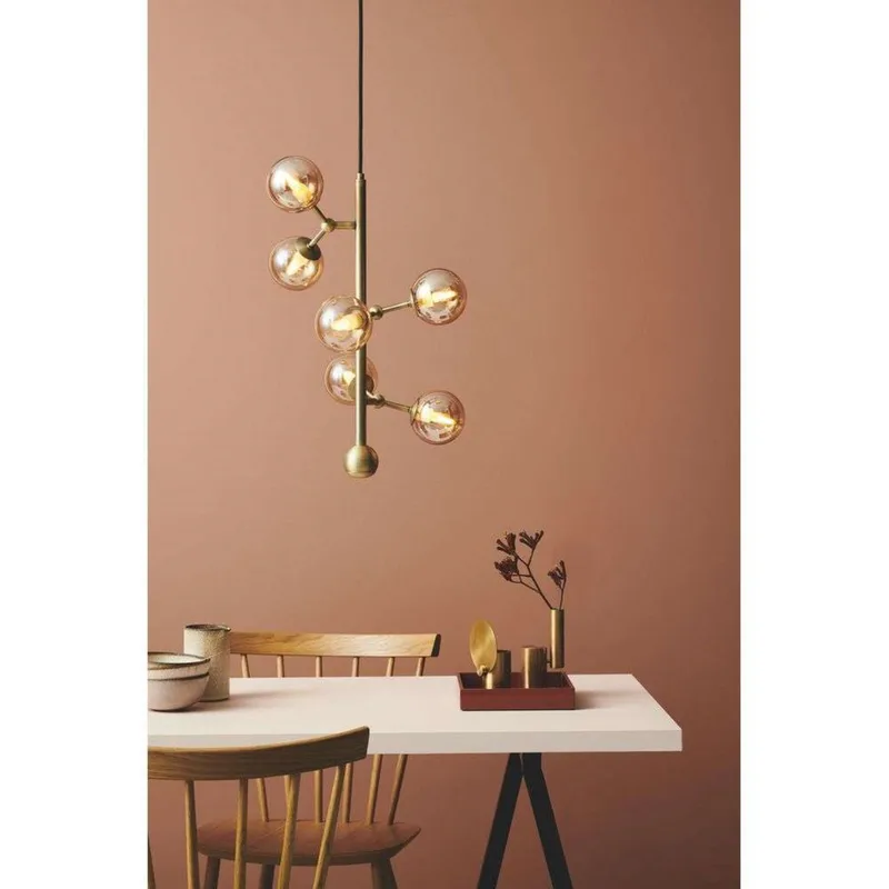 Hanglamp Atom Vertical antiek messing de Halo Design – photo du produit