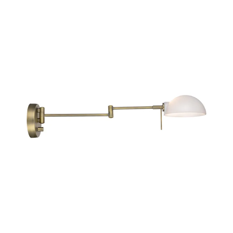 Kjøbenhavn wandlamp, oud messing/opaal, Ø 15 cm de Halo Design – photo du produit