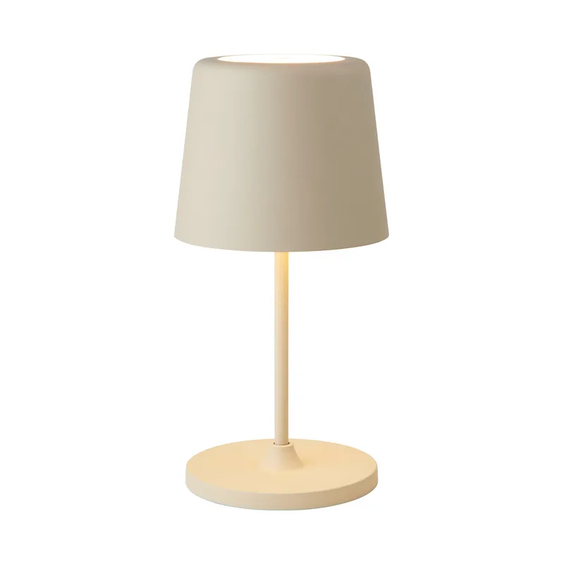 LUMEN LED tafellamp op accu, beige, 23 cm, IP44 von Halo Design – Produktfoto