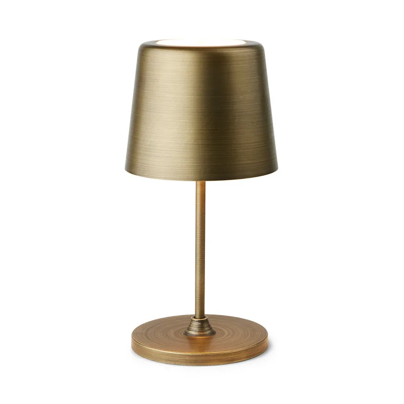 LUMEN LED tafellamp op accu, oud messing, 23 cm, IP44 by Halo Design – product photo