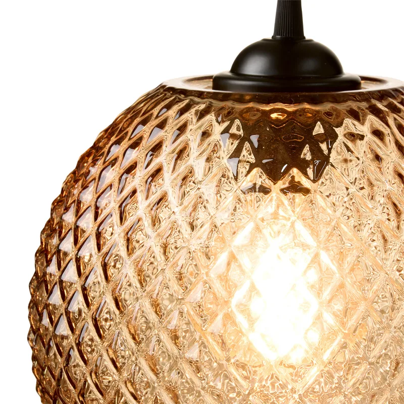 NOBB hanglamp, amber, Ø 22 cm, glas, E27 by Halo Design – product photo