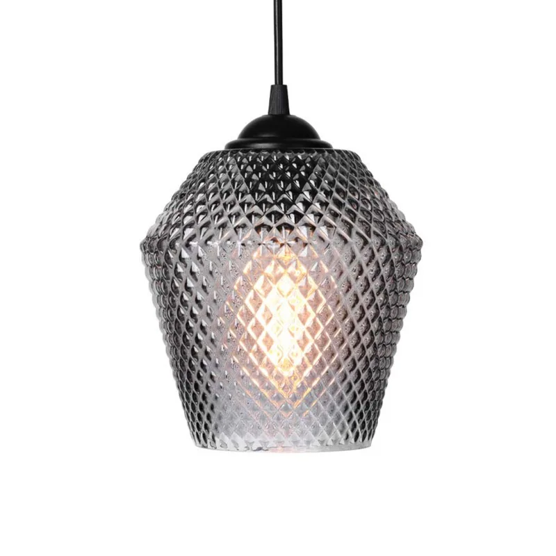 NOBB hanglamp, rookgrijs, Ø 17 cm, glas, E27 by Halo Design – product photo