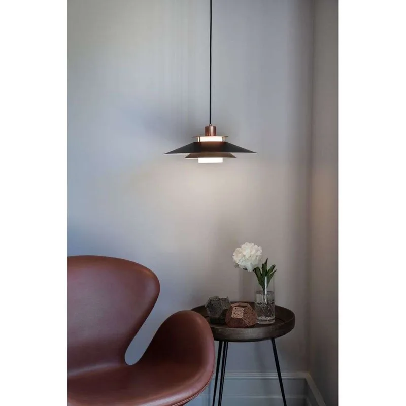 Rivoli hanglamp, zwart/chroom, Ø 40 cm från Halo Design – produktbild