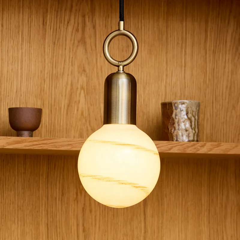 Stockholm hanglamp, antiek messing Ø 5 cm E27 fra Halo Design – produktbillede