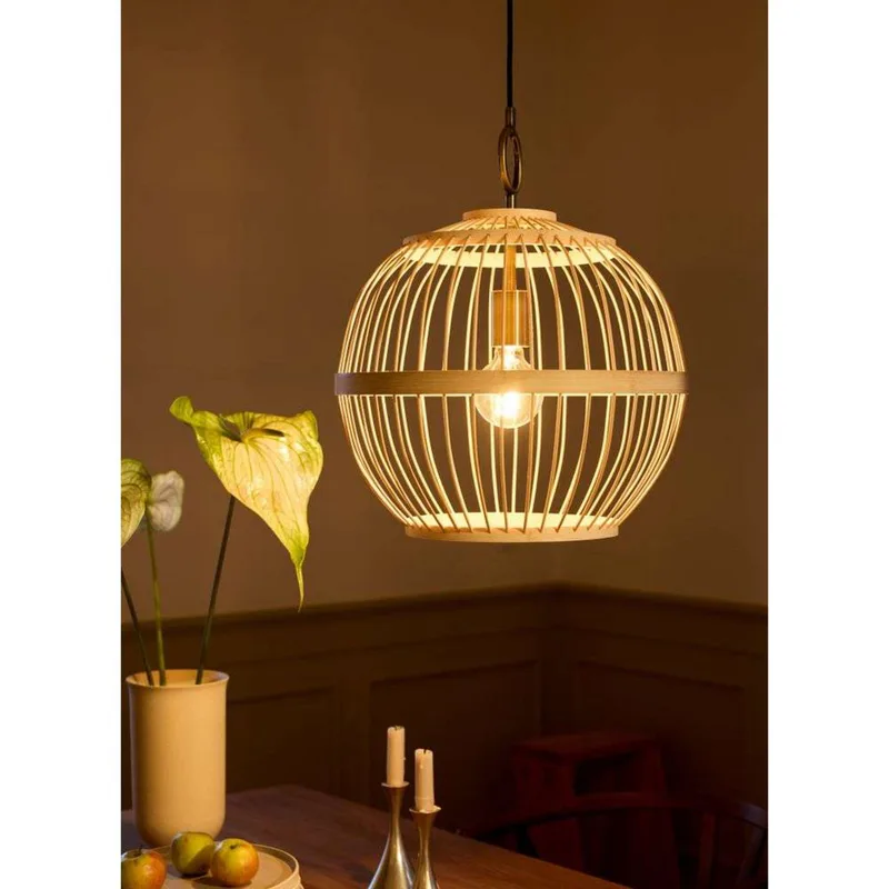 Stockholm Nordic hanglamp, Ø 40 cm, hout van Halo Design – productfoto