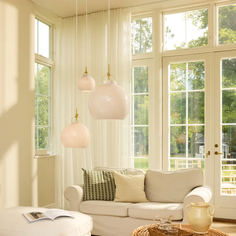 TOSCANA hanglamp, grijs, Ø 18 cm, glas fra Halo Design – produktbillede